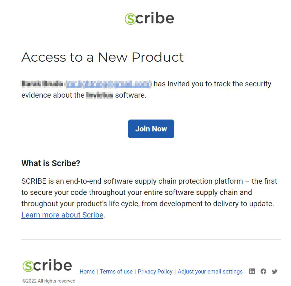subscriber invite email