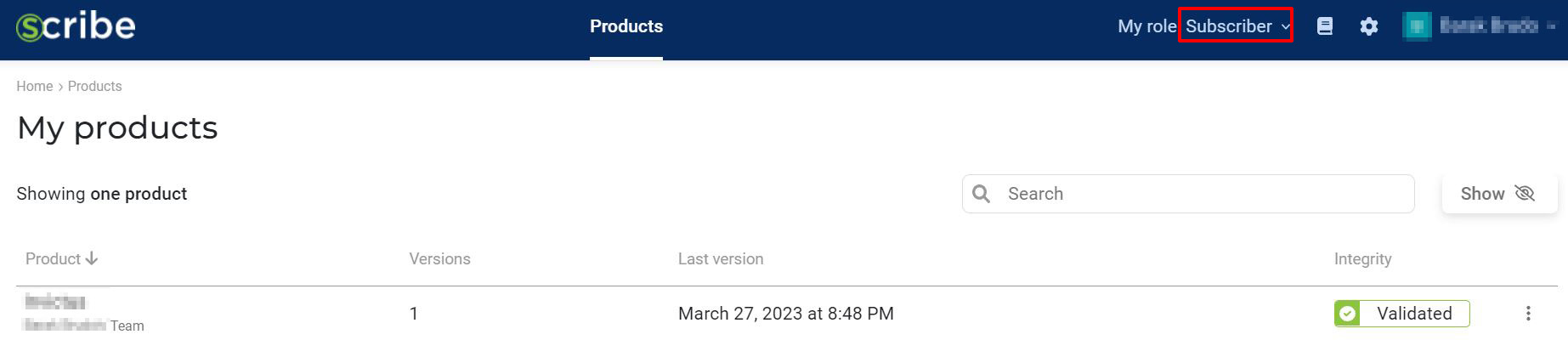 subscriber screen